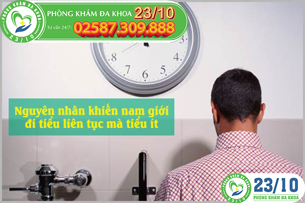 Nguyên nhân khiến nam giới đi tiểu liên tục mà tiểu ít